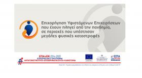 Επιχορήγηση υφιστάμενων επιχειρήσεων που έχουν πληγεί από την πανδημία, σε περιοχές που υπέστησαν μεγάλες φυσικές καταστροφές