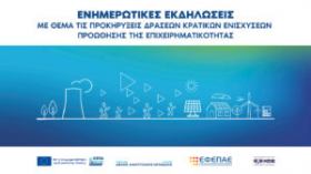 Ενημερωτικές εκδηλώσεις σε 8 πόλεις της επικράτειας για τις δράσεις κρατικών ενισχύσεων προώθησης της Επιχειρηματικότητας του Προγράμματος Δίκαιης Αναπτυξιακής Μετάβασης 2021-2027