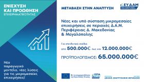 Πρόσκληση υποβολής αιτήσεων χρηματοδότησης στη Δράση «Ενίσχυση επενδυτικών σχεδίων νέων και υπό σύσταση ΜΜΕ που υλοποιούνται στις ηπειρωτικές περιοχές ΕΣΔΙΜ»